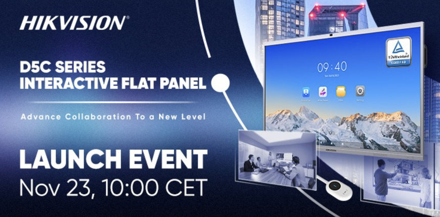 Hikvision presenta su nueva pantalla plana interactiva en un evento en online